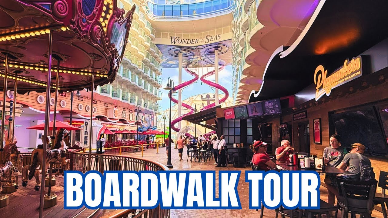 Экскурсия по набережной Wonder of the Seas | Карусель, интерактивные аттракционы, акватеатр и мно...
