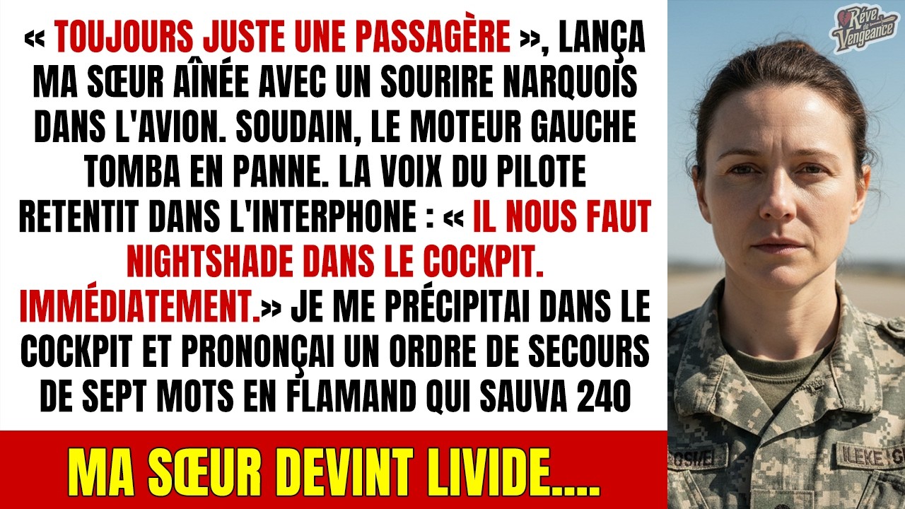 Ma sœur me rabaissait en plein vol — Jusqu'à ce que le pilote appelle mon nom de code