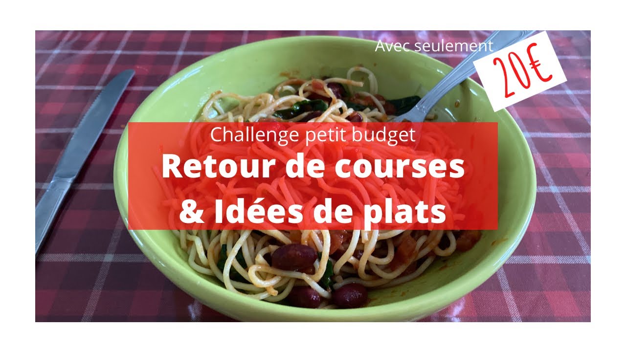 Challenge petit budget | Se nourrir avec 20€ | Retour de courses & idées plats