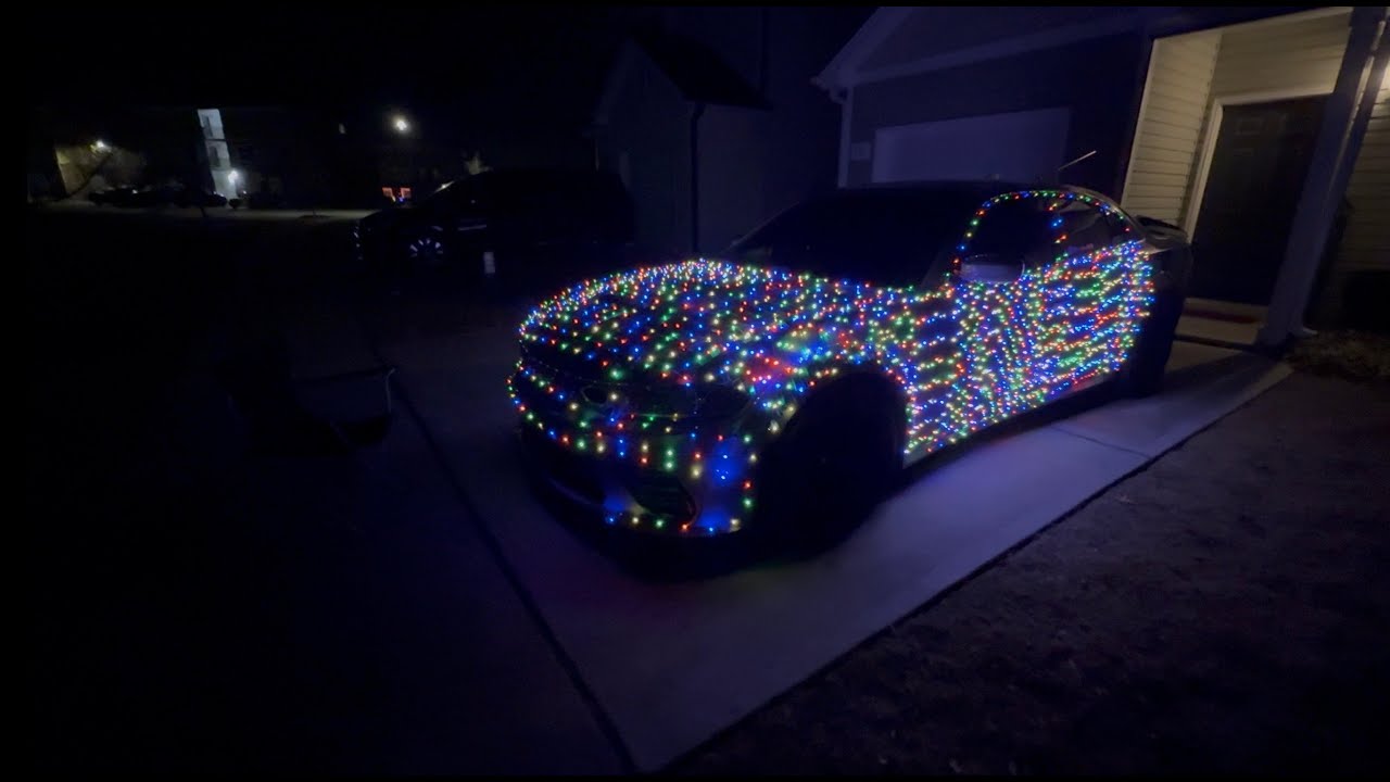 I PUT CHRISTMAS LIGHTS ON MY DODGE CHARGER