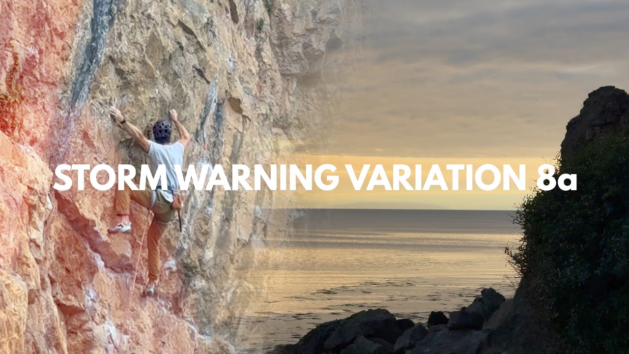 Storm Warning Variation 8a Boulder Cove, Brean Down 