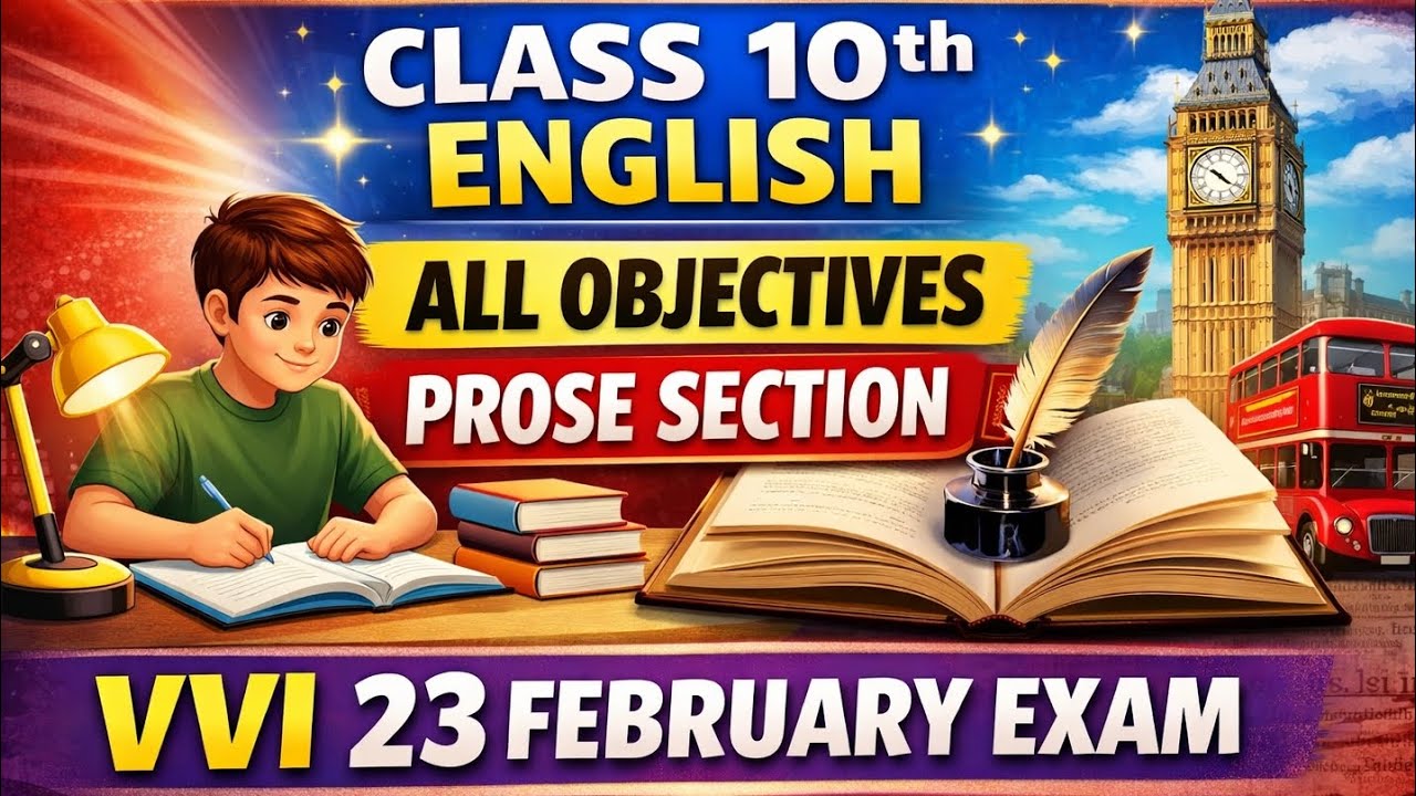 Bihar Board Class 10th English All Objectives Prose Section | VVI Questions | 23 February Exam 2026