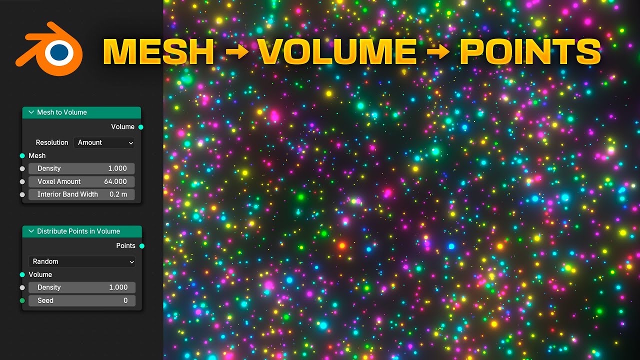 Creating Stars: Add Points Inside any Object in Blender - Geometry Nodes