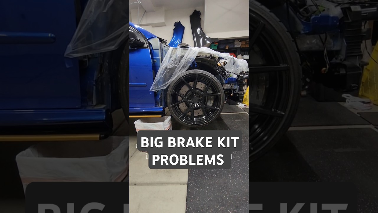 BIG BRAKE KIT PROBLEMS!!!😤😤 #bigbrakes #brake #projectcars #r32turbo #mk5r32 #vw