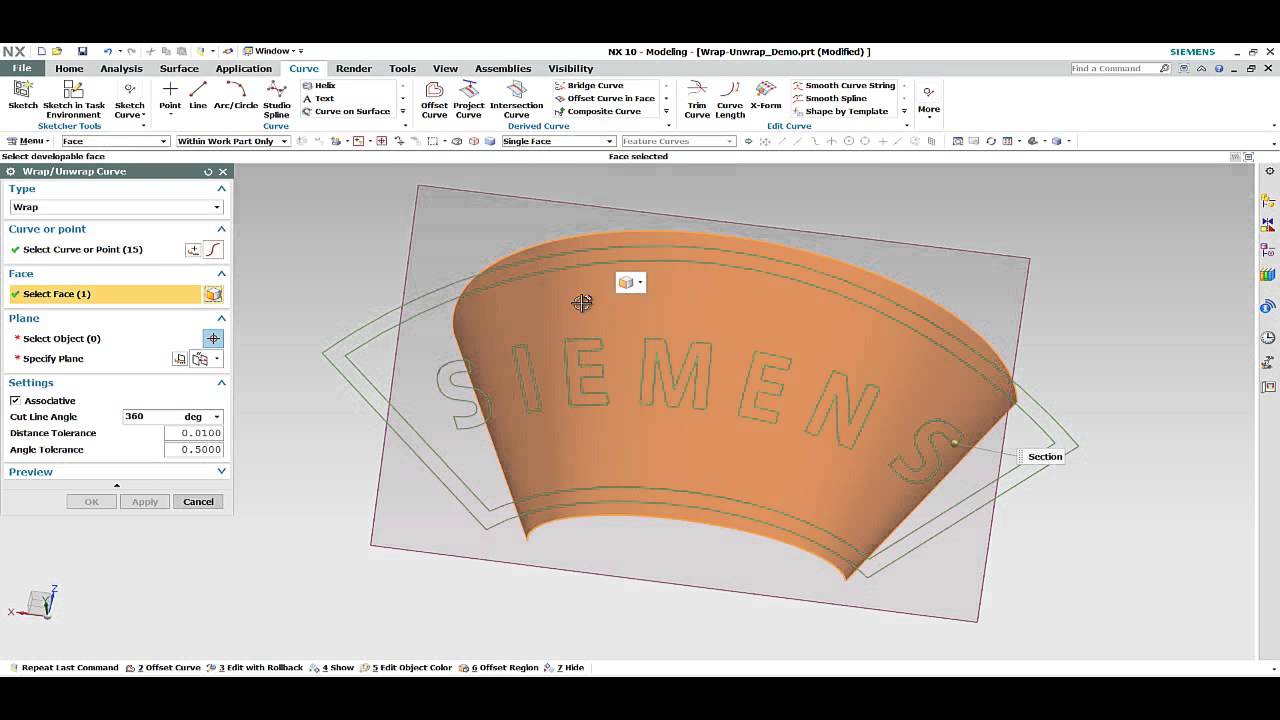 NX CAD Quick Tips: Wrap/Unwrap Curve on Developable Surfaces