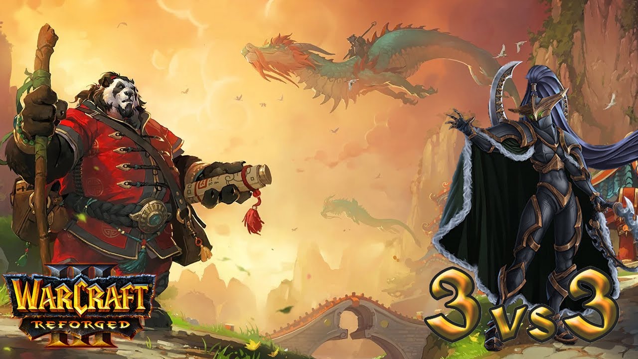 Warcraft 3 Reforged Ranked 2024 // 3vs3 - Contra un panda muy pesado
