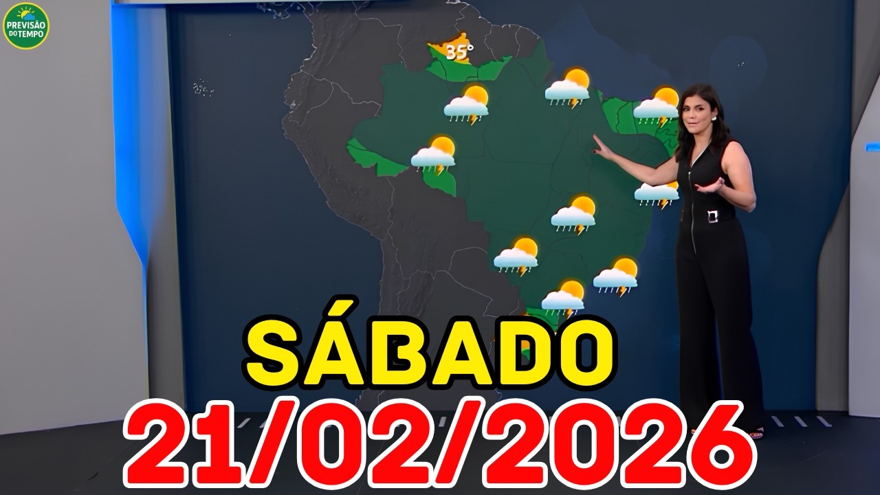 ALERTA DE TEMPORAL: 16 estados e o DF em risco | Previsão do Tempo Jornal Nacional 21/02