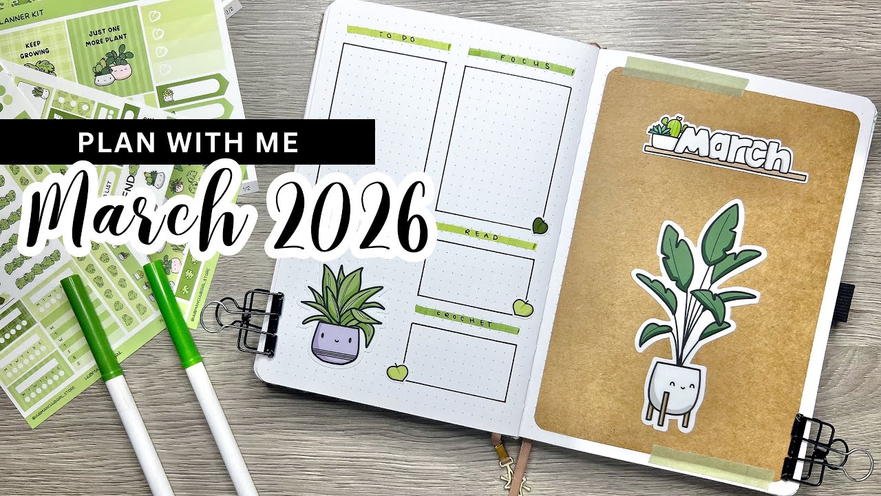 ПЛАНИРУЙТЕ ВМЕСТЕ СО МНОЙ || Оформление ежедневника Bullet Journal на март 2026 года