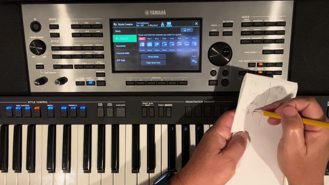 حذف بعض الآلات من Channel واحده فى أى Style فى ال Yamaha A5000