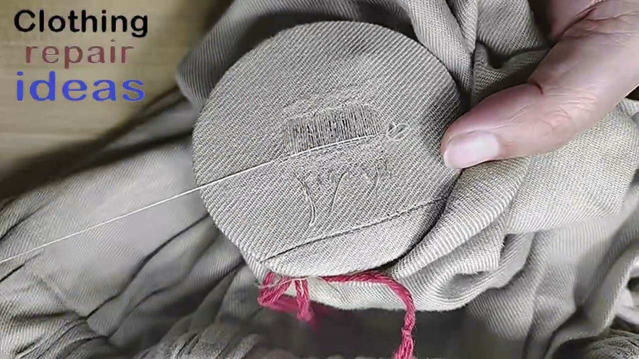 Repairing a large hole in linen clothing