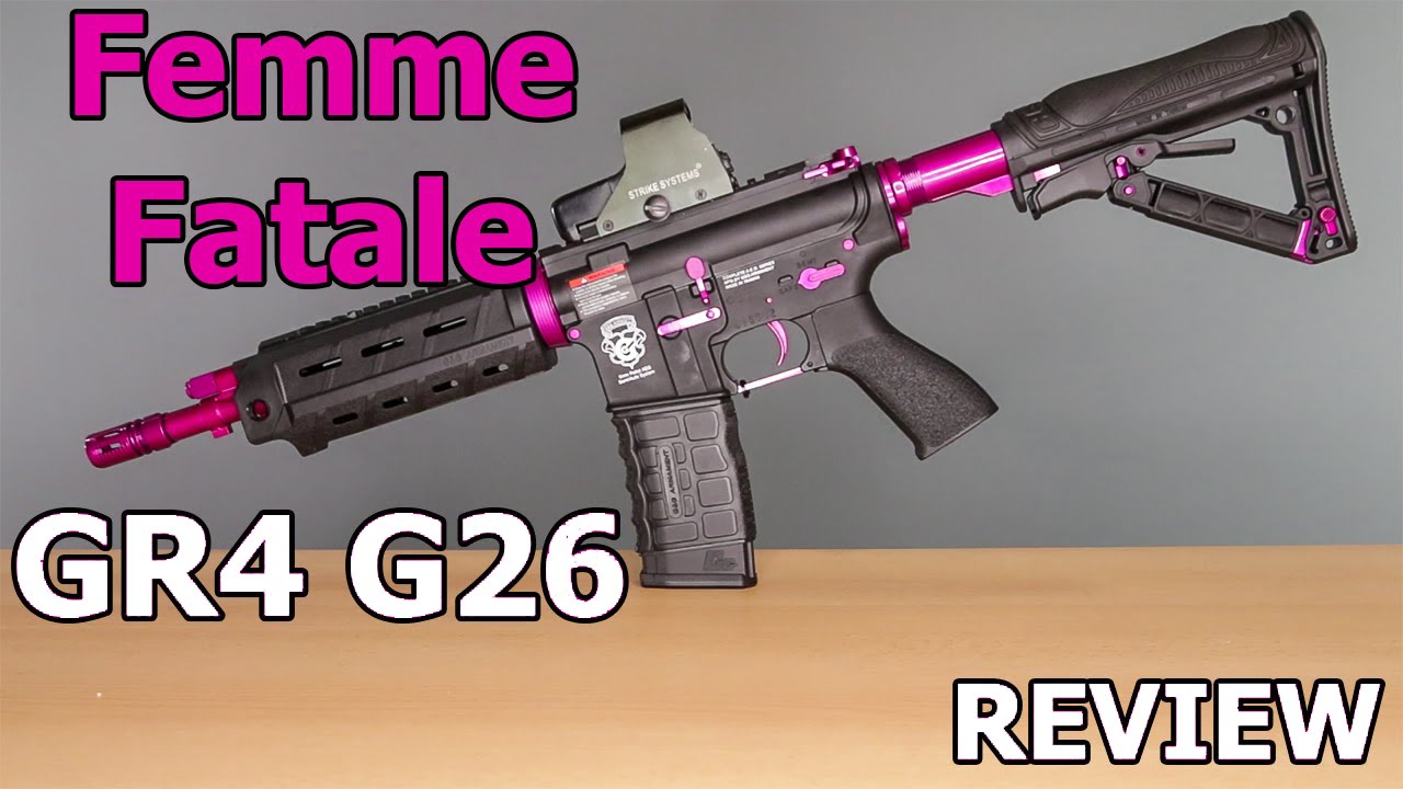 G&G GR4 G26 Femme Fatale Airsoft Review - Pink Softair Test