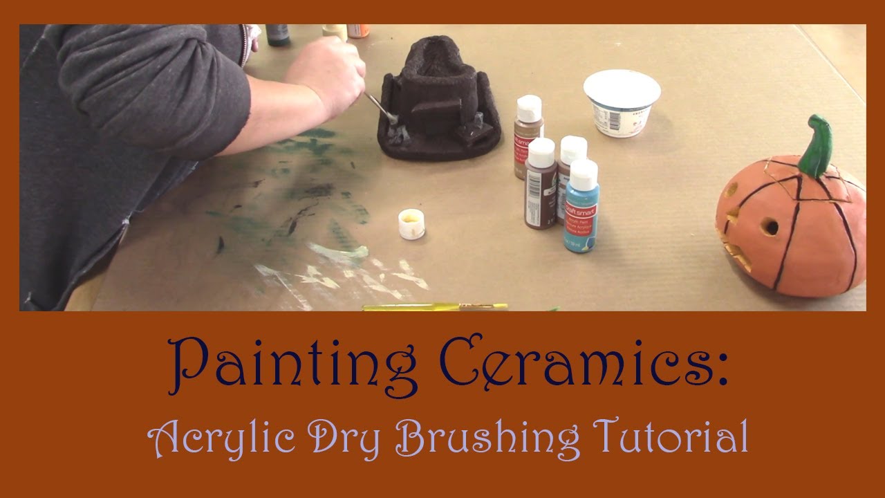 Painting Ceramics: Acrylic Dry Brushing Tutorial