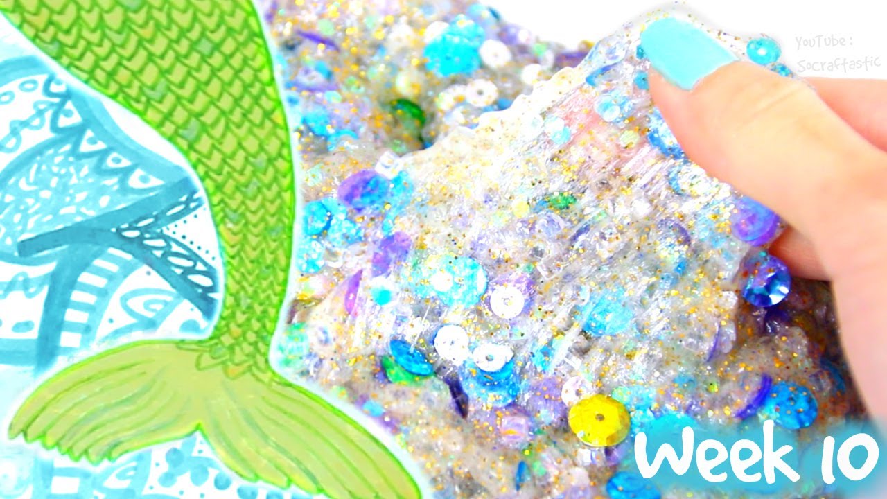 WRECK THIS JOURNAL 10: DIY Crunchy Mermaid Slime | SoCraftastic