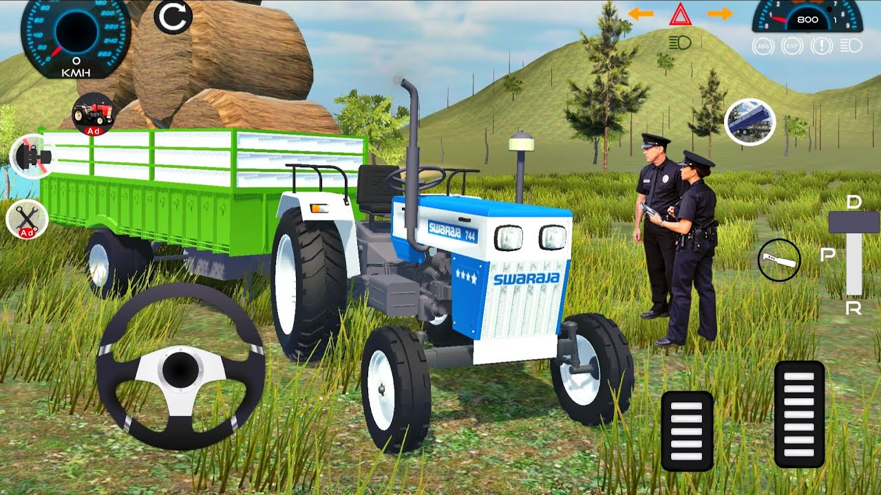 Real Tractor Games 2026 - Swaraaj 4x4 Cargo Transport Tractor Driving Games - Android GamePlay