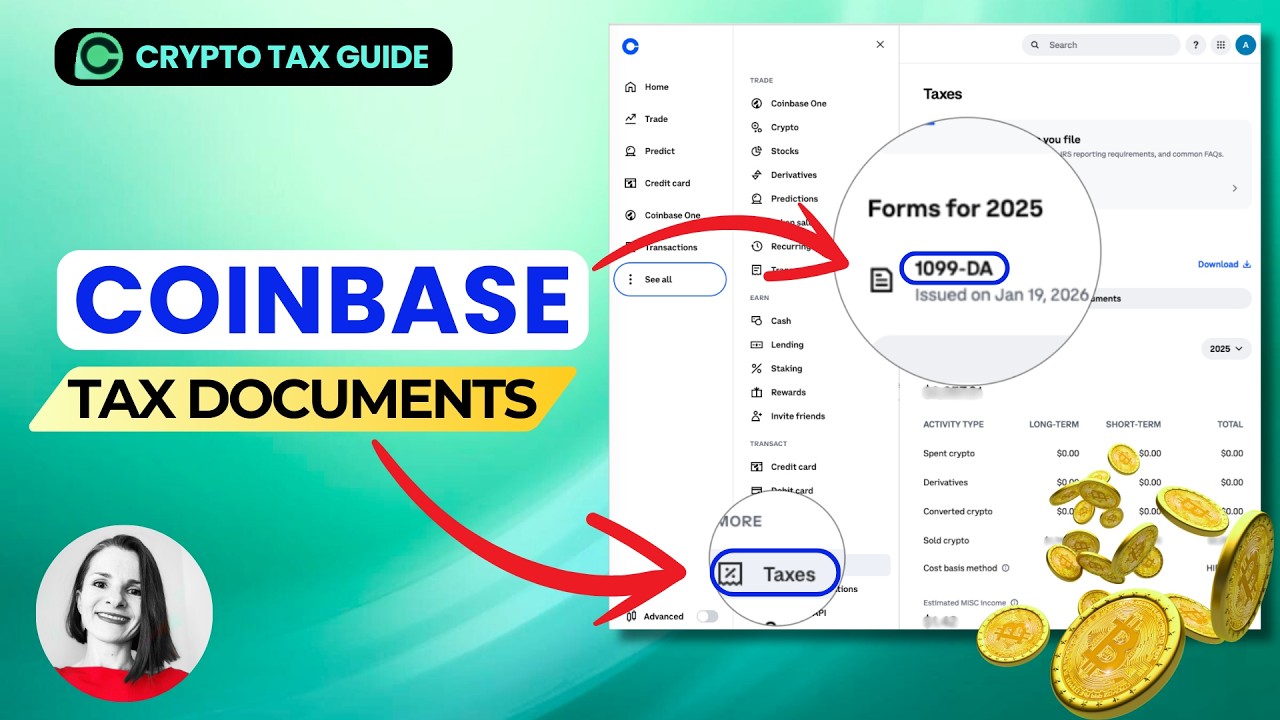 Найдите свои налоговые документы Coinbase: форма 1099-DA и другие формы 1099.
