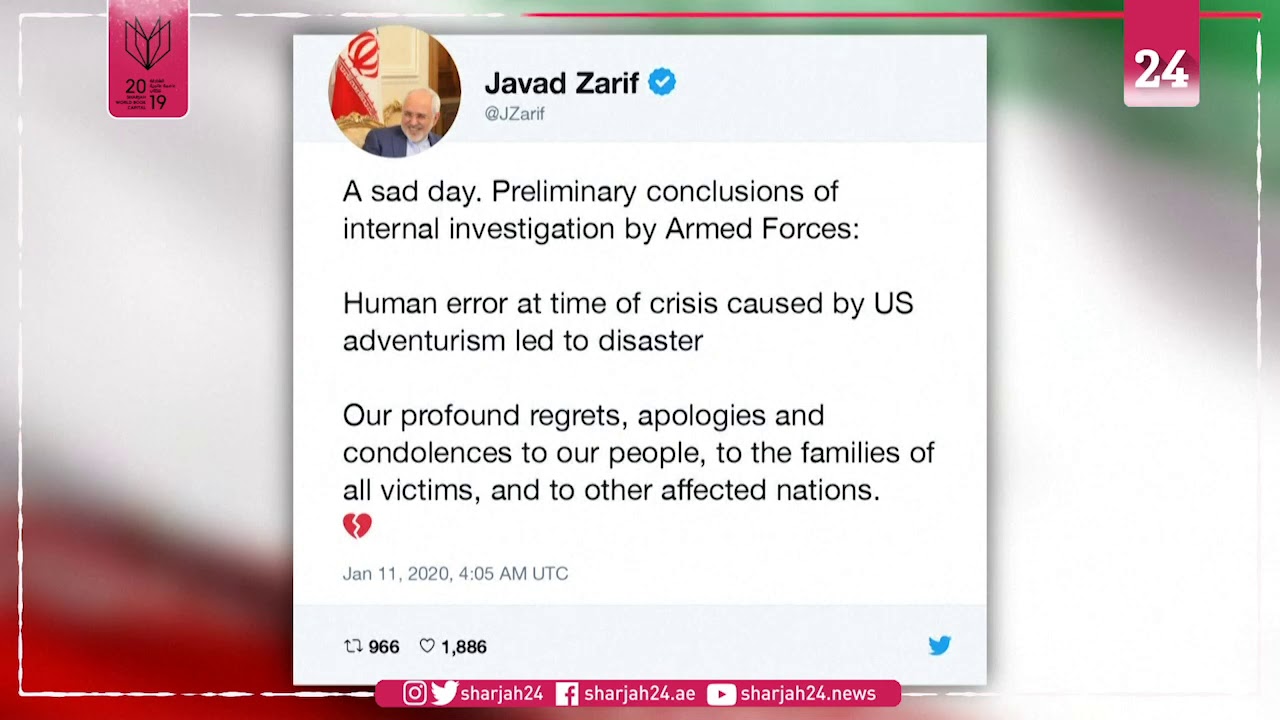 Iran says it unintentionally shot down Ukrainian plane due to 'human error'