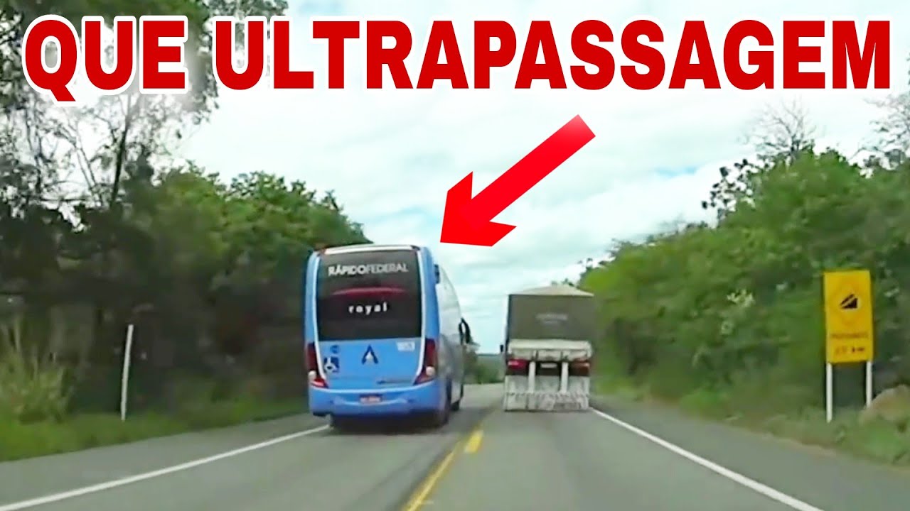 Vejam as ultrapassagens do motorista da Expresso Federal na BR-242