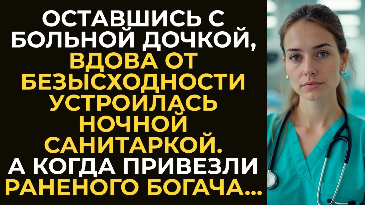 Оставшись с больной дочкой, вдова устроилась ночной санитаркой. А когда привезли раненого богача...