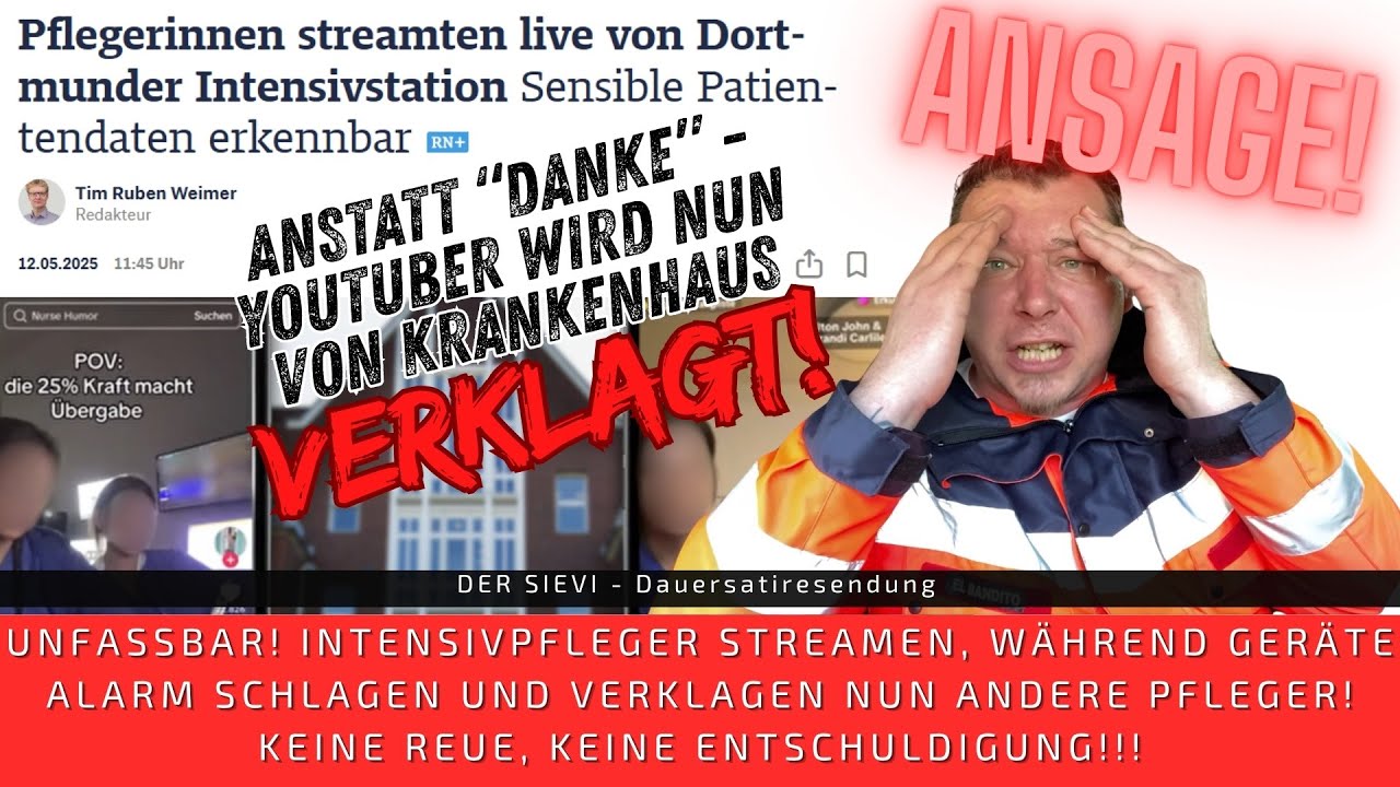 UNFASSBAR! INTENSIVPFLEGER streamen, während Geräte ALARM schlagen und VERKLAGEN nun ANDERE PFLEGER!