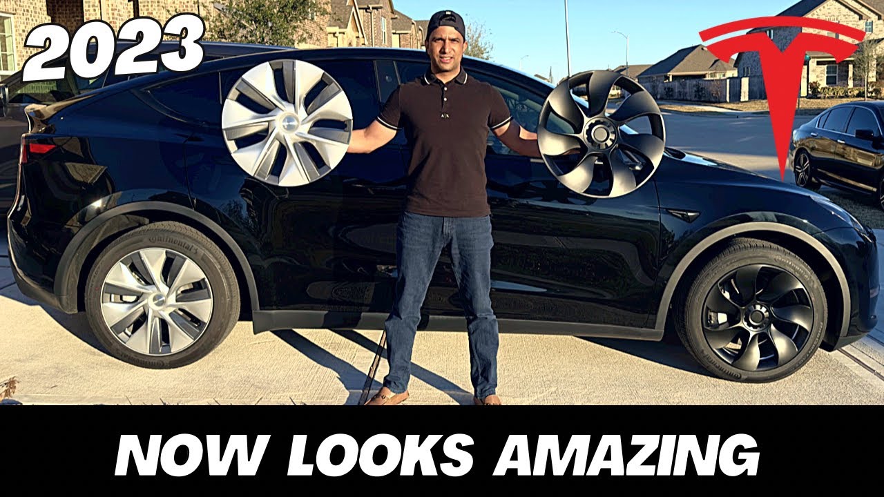 Tesla Model Y 2023 New Wheel Caps Replacement for Gemini 19” Wheel Hub Caps from EVBASE
