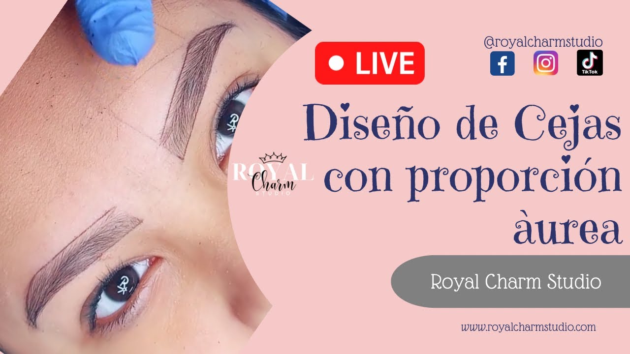 Diseño de cejas con proporción áurea