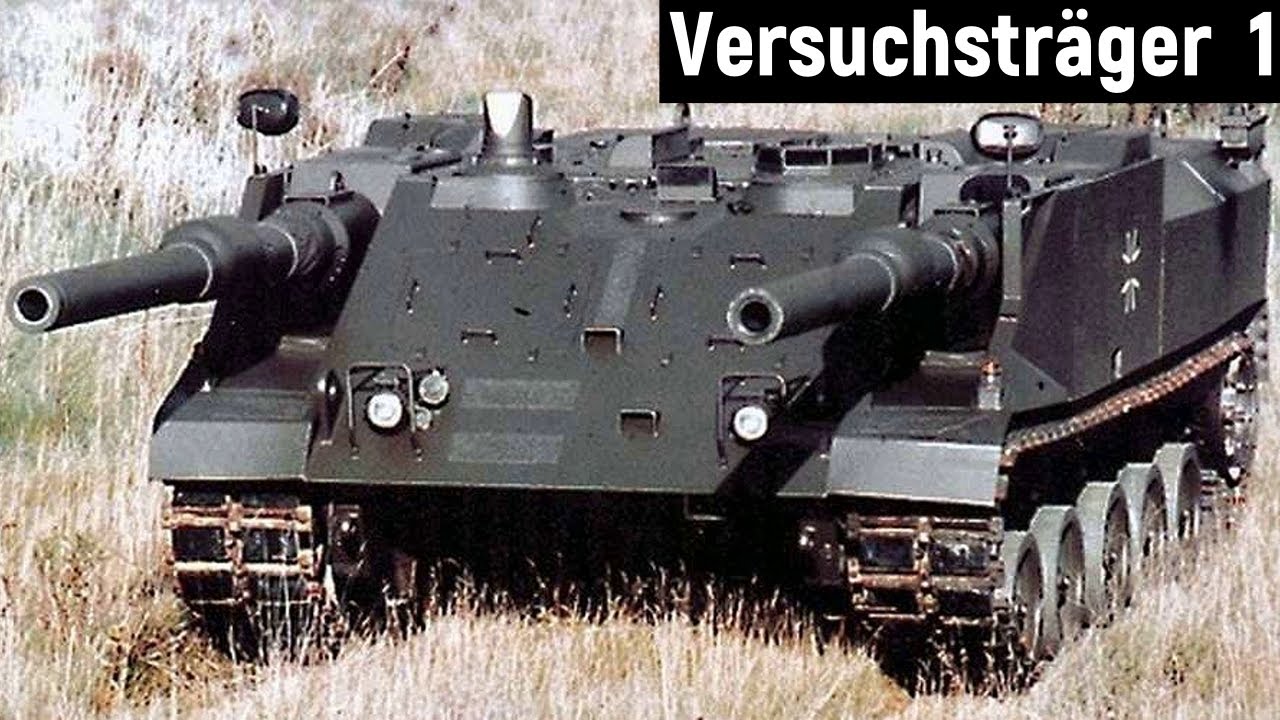 An unusual two guns German tank. Versuchstr&auml;ger 1-2. Armament of the countries of the world.