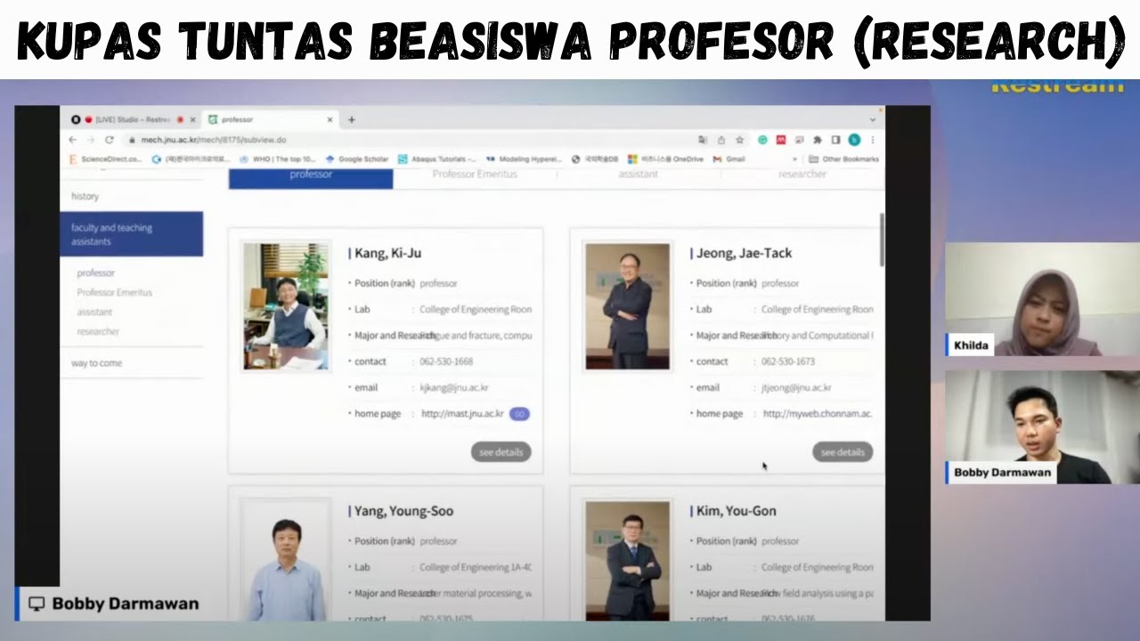 Kupas Tuntas Beasiswa Professor / Research Scholarship di Korea Selatan