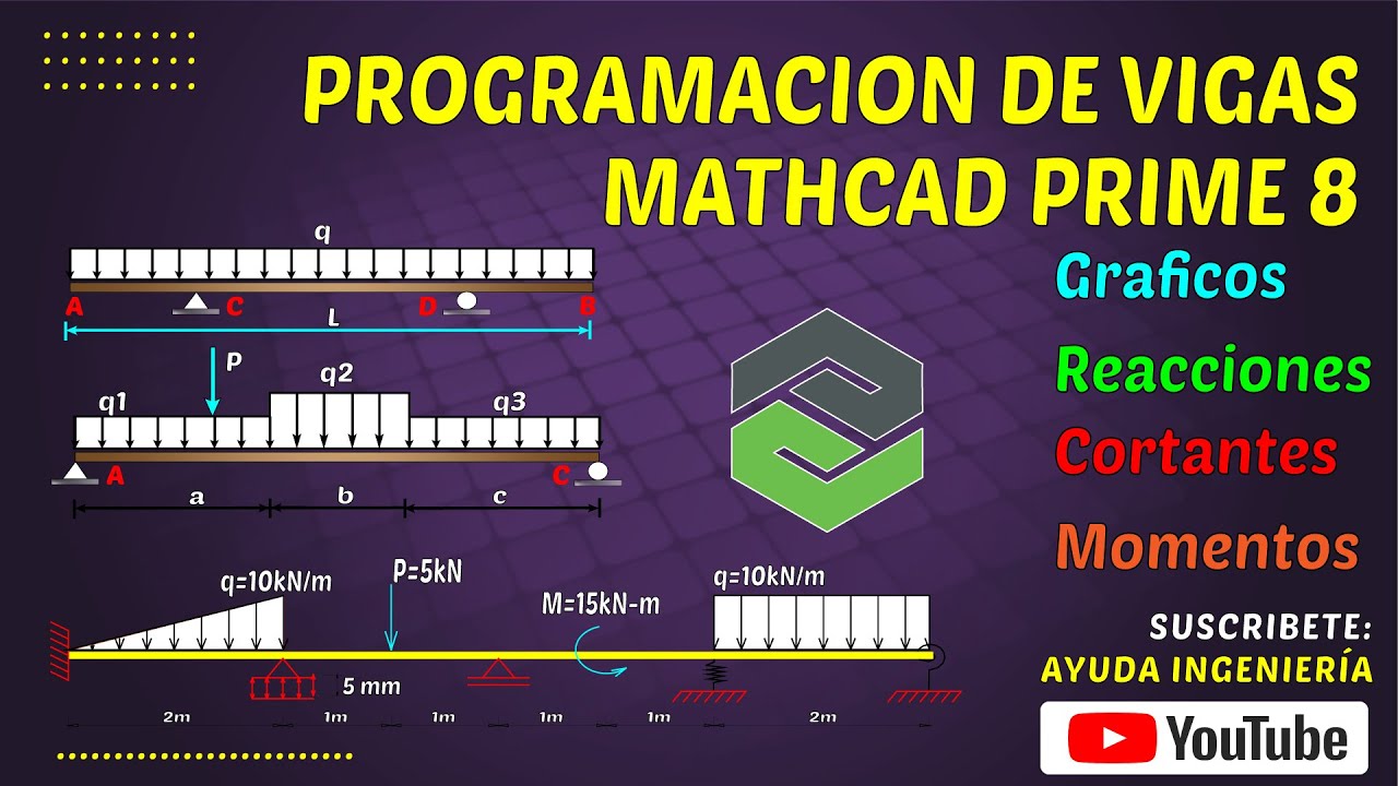 Programación en mathcad para resolver vigas
