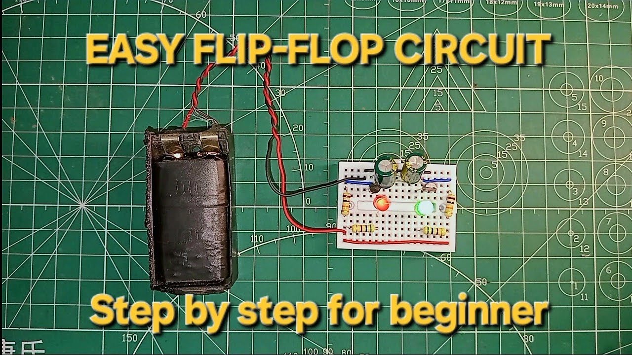 ​EASY FLIP-FLOP CIRCUIT on BREADBOARD (Beginner Electronics Tutorial)