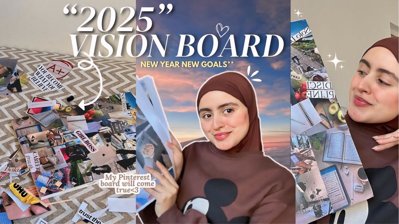 Let’s get ready for 2025 ✨💗 : MY VISION BOARD 🥹💌 + my goals in 2025 …