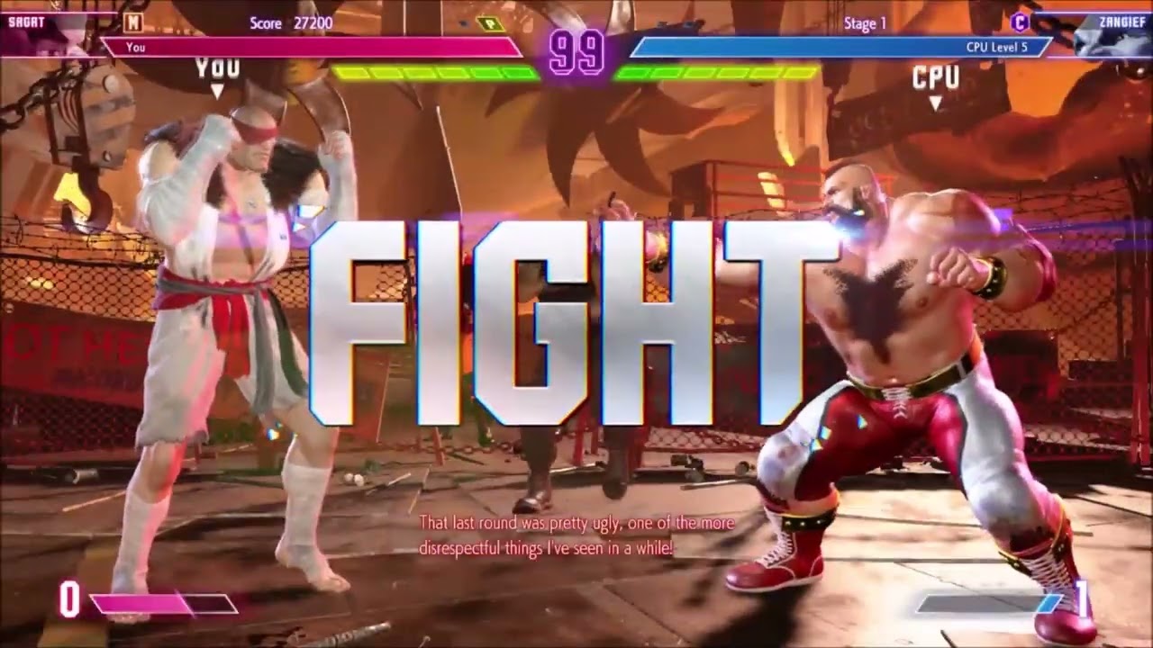 Street Fighter 6, SAGAT vs ZANGIEF (RENT) p.k.o.