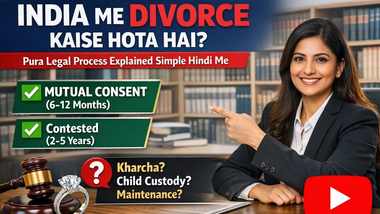 India Me Divorce Kaise Hota Hai? | Pura Legal Process Explained hindi me ||