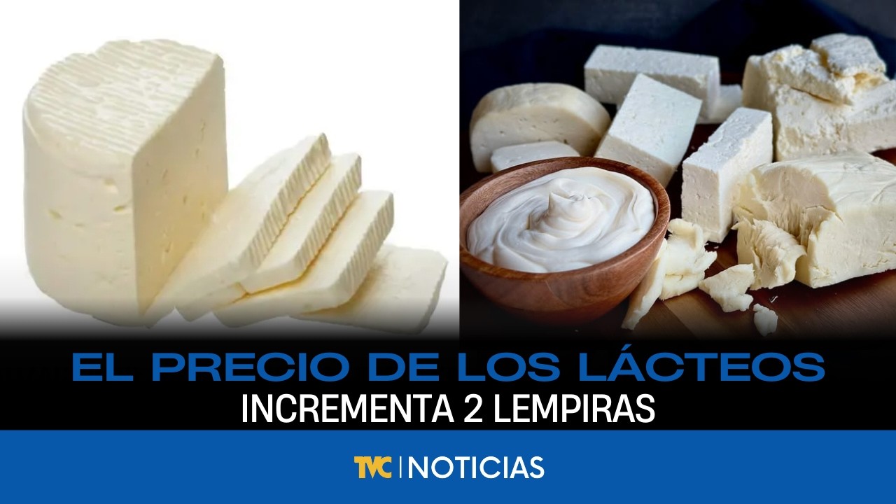 El precio de los lácteos incrementa 2 lempiras.