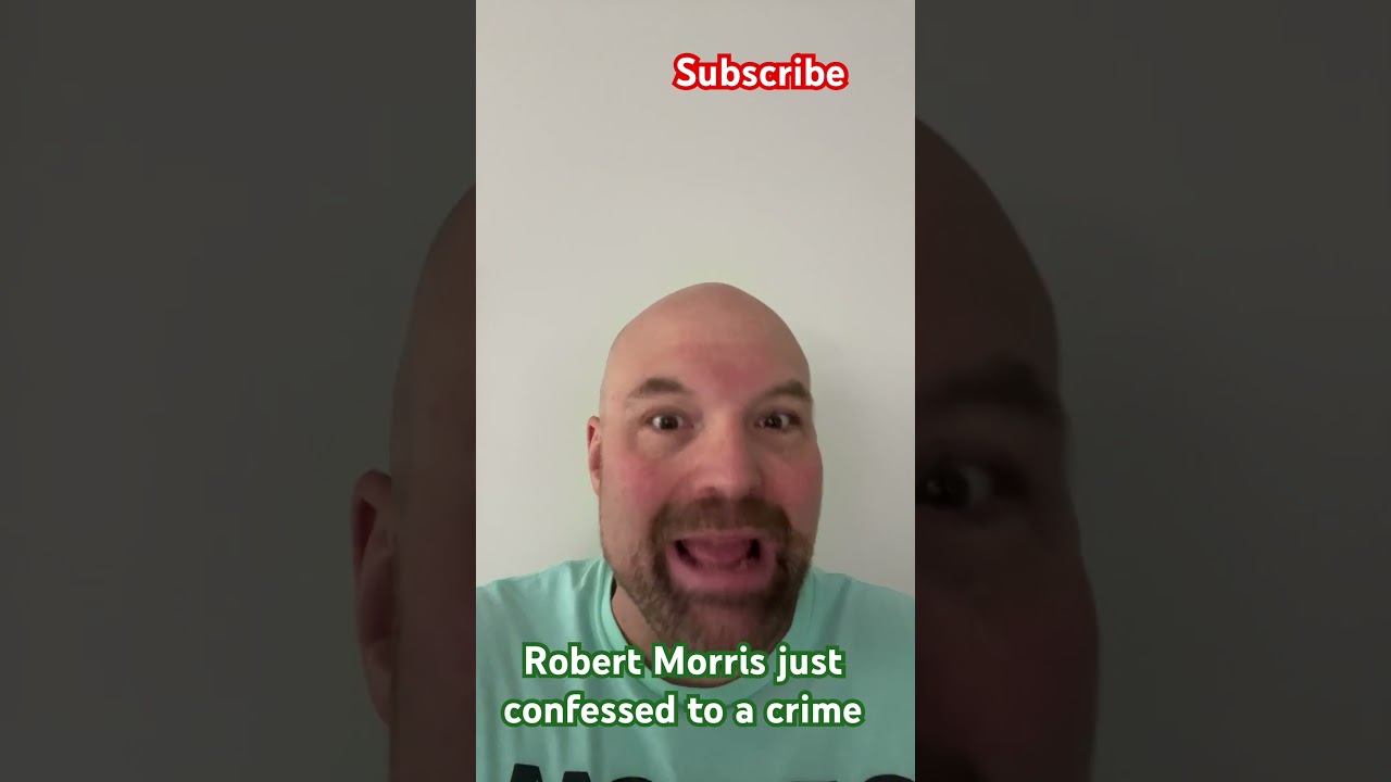 Robert Morris just confessed to a crime, not just a moral failure! Label it correctly!