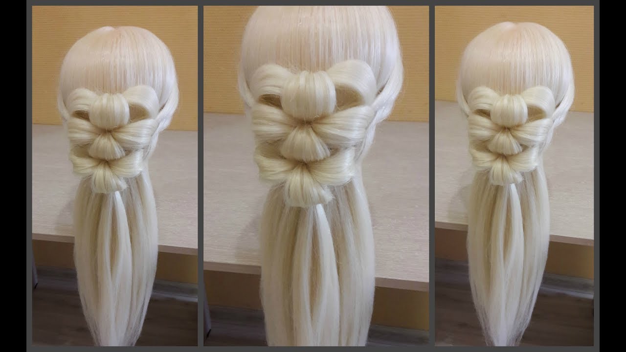 Необычное Красивое плетение волос,плетение 2х цветков из волос. Unusual Beautiful Hair Weaving