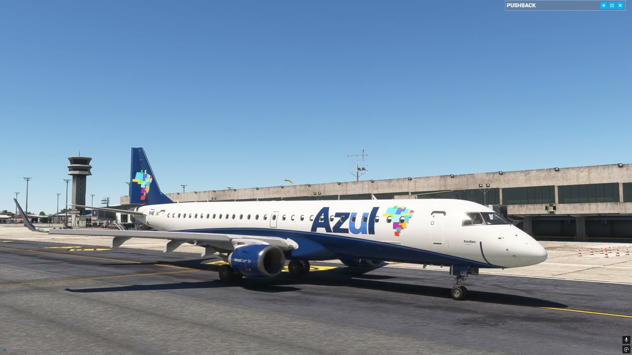 Decolagem Congonhas com o Embraer 195 da AZUL #onIVAO
