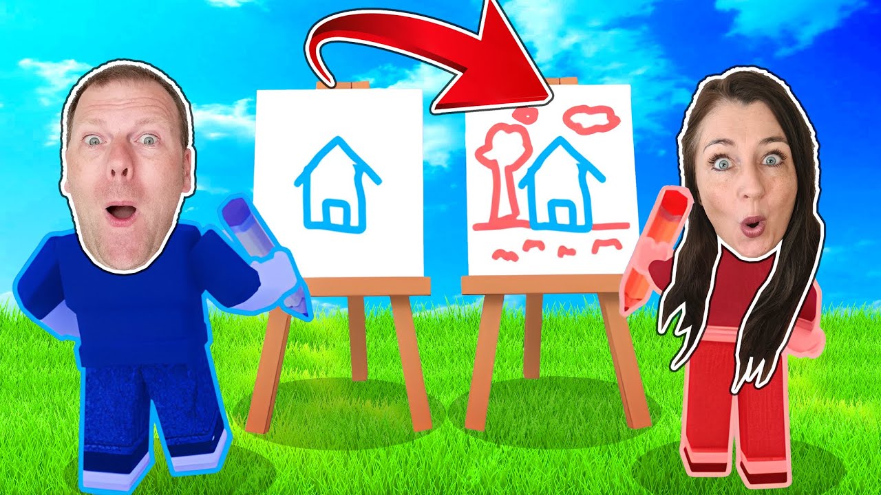 SPEED DRAW... Men vi BYTTEDE TEGNINGER! Dansk ROBLOX Draw and Switch