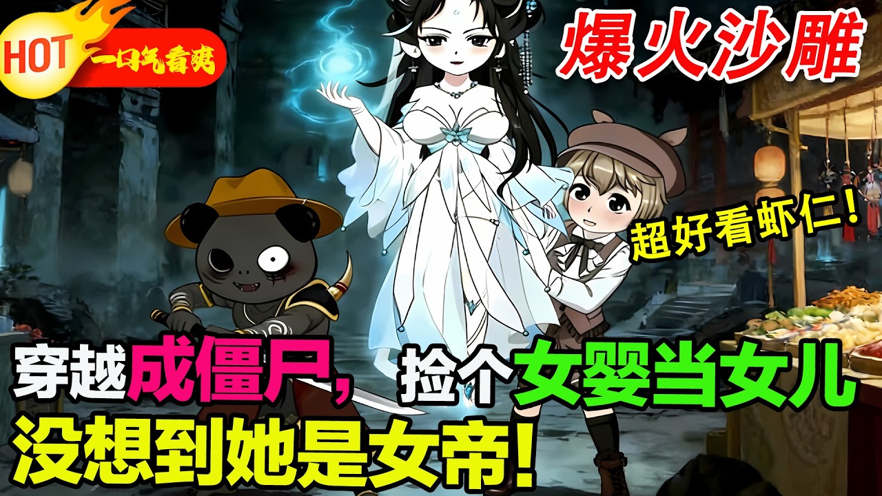 【爆款沙雕来袭🥳】新型穿越蝦仁！穿越成殭屍，絕望之際撿了個棄嬰，沒想到她是仙界女帝！化身殭屍奶爸，以屍王之力護女周全，上演溫情又熱血的奇幻故事！#暴走沙雕漫 #蝦仁 #沙雕動畫 #穿越 歷史 #系統