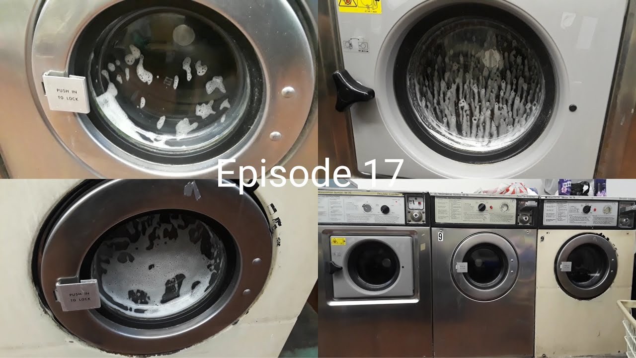 Laundromat day Episode 17 Wascomat Junior W75 & W74 Hot wash Race Cycle Action (Reupload)
