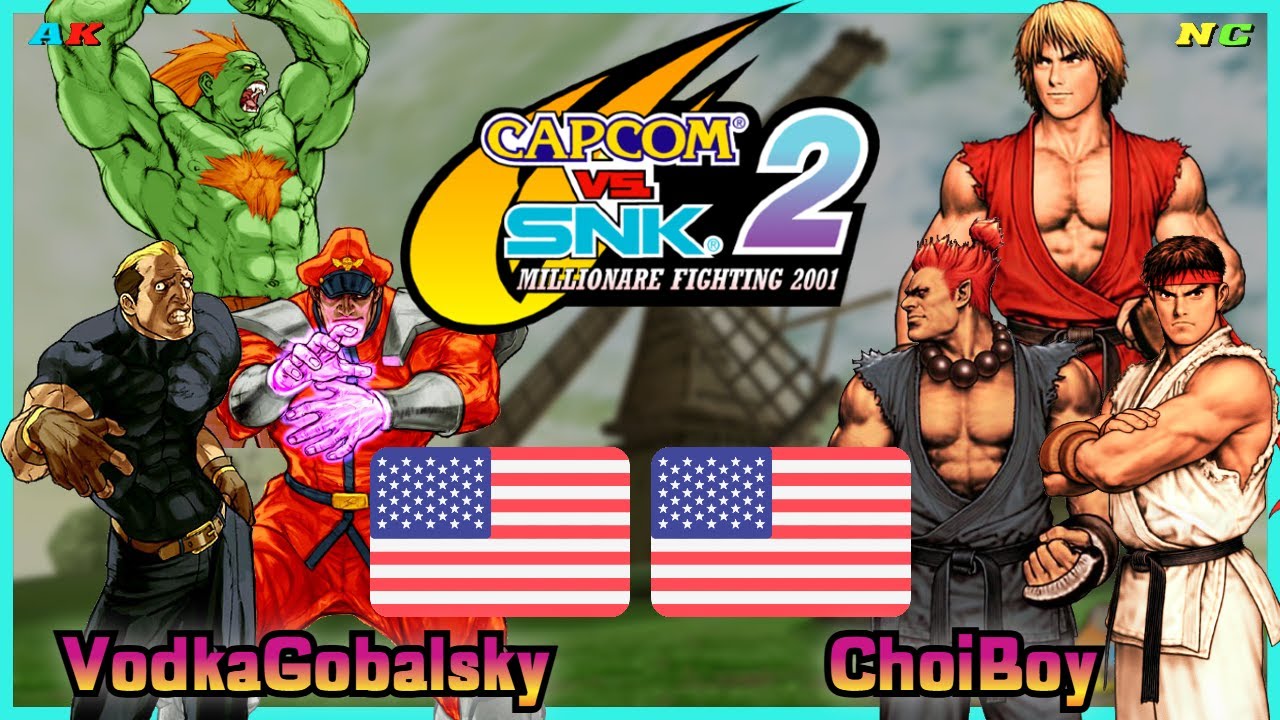Capcom Vs. SNK 2 || VodkaGobalsky 🇺🇸 VS 🇺🇸 ChoiBoy || FLYCAST FIGHTCADE 2