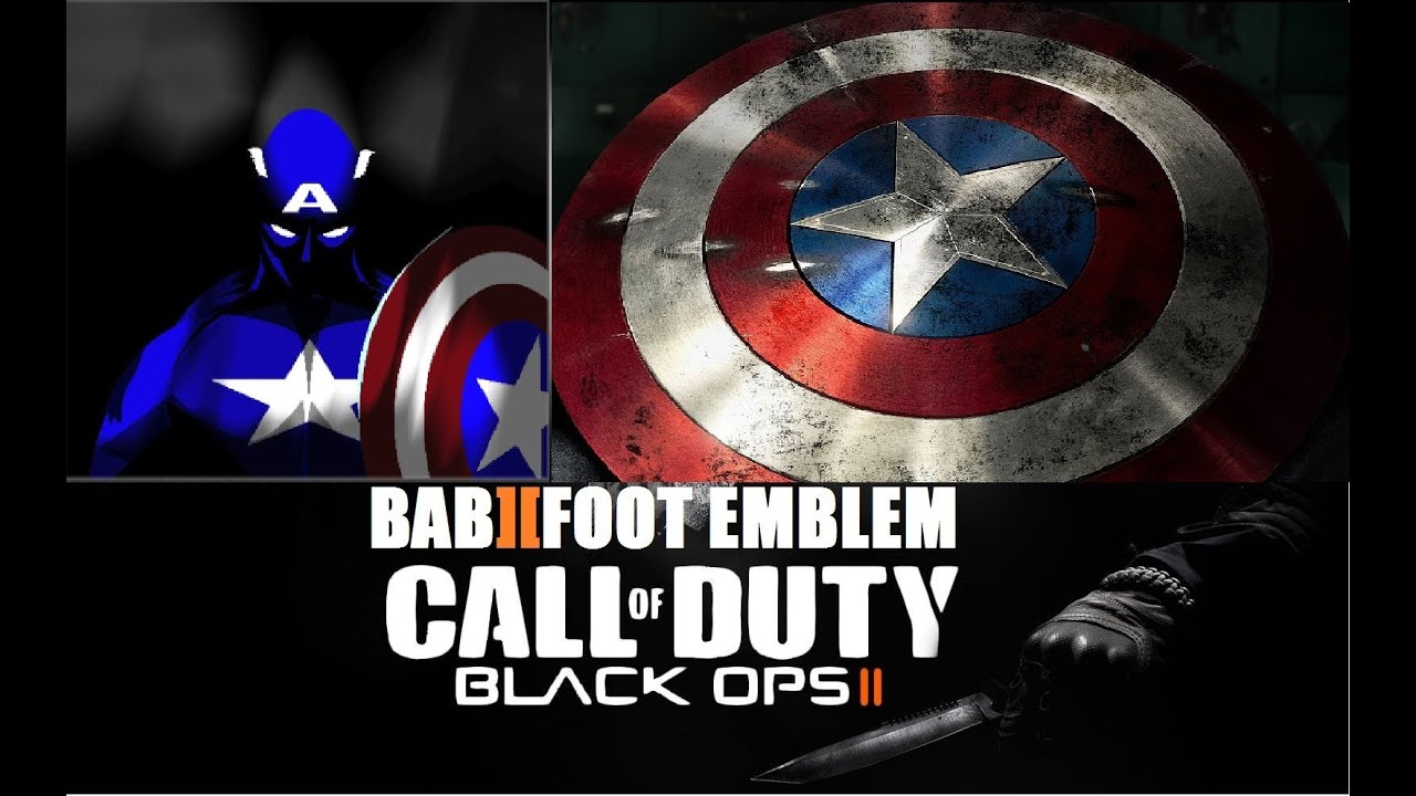 COD Black Ops 2 Emblem Tutorial  - Captain America