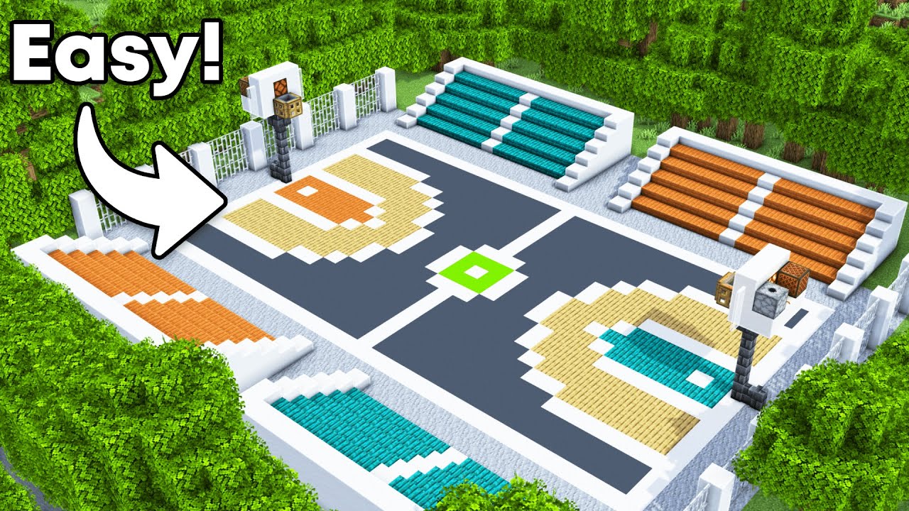 Minecraft: Как построить баскетбольную площадку | Урок 🏀