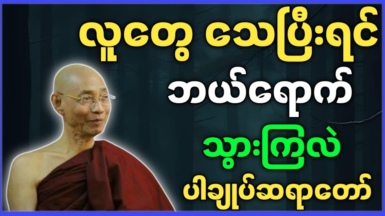 ပါချုပ်ဆရာတော် တရားတော်များ လူတွေသေပြီးရင် ဘယ်ရောက်သွားကြသလဲ တရားတော်