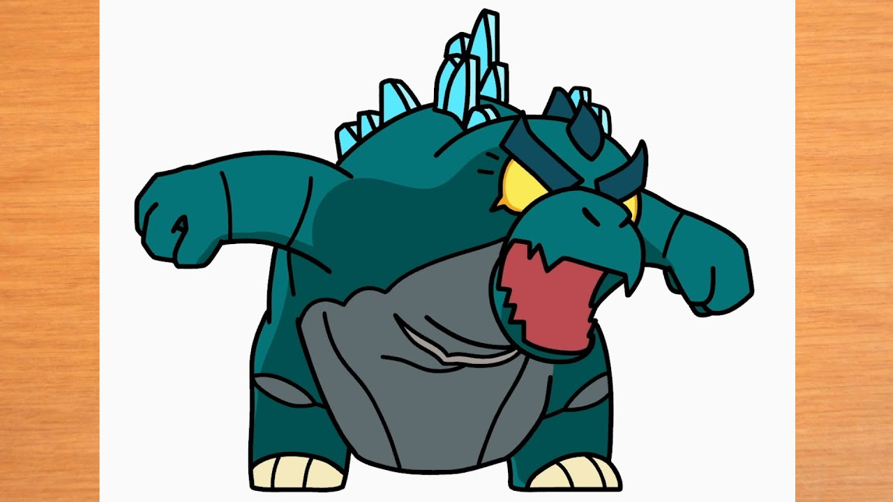 Como dibujar a Godzilla Buzz Brawl Stars