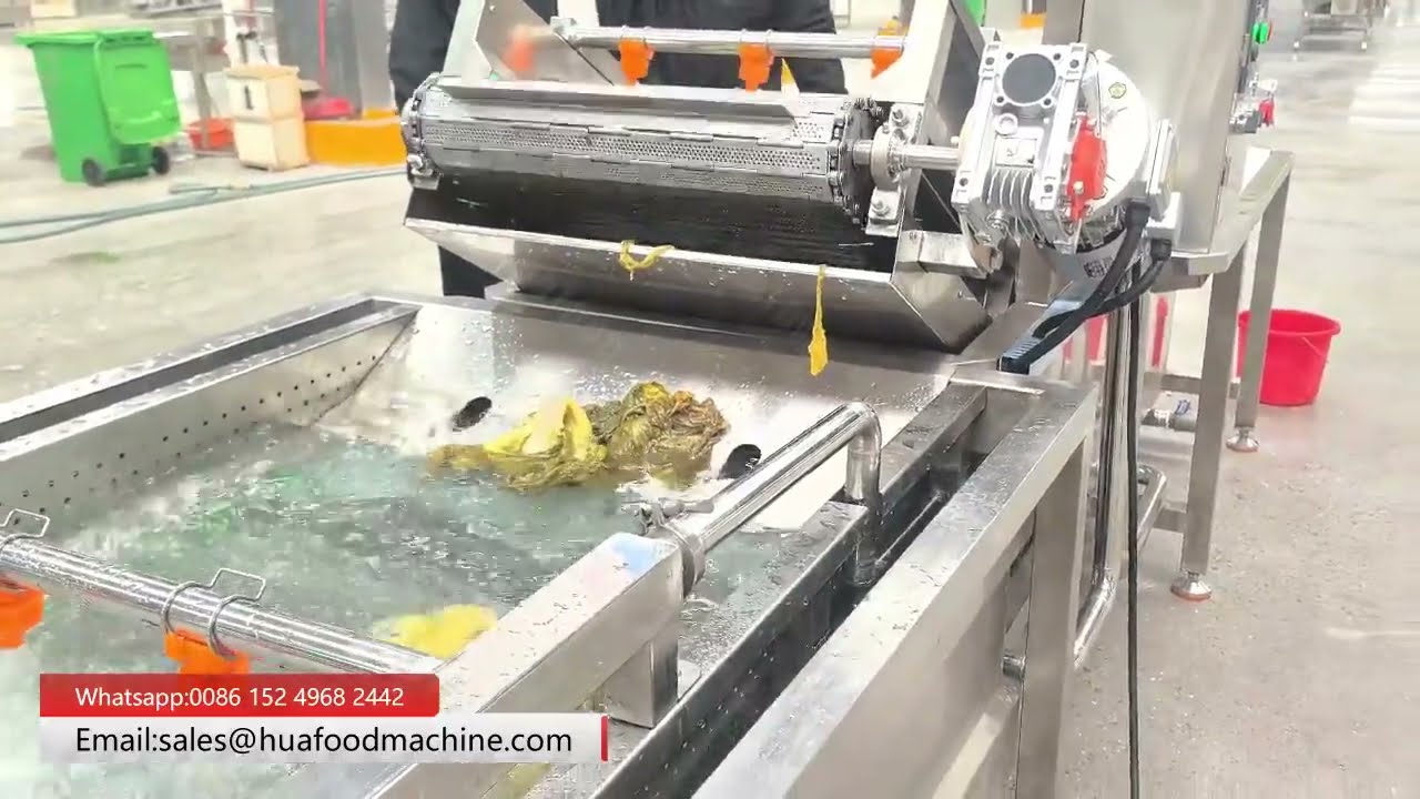 Complate Kimchi Vegetable Air Bubble Washing Cleaning Line