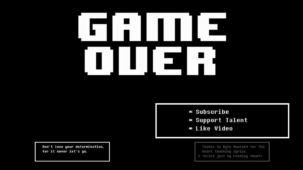 Game Over Acapella Cover (Lyrics)  - Undertale - Joel The Alien #Undertale #Determination #Acapella