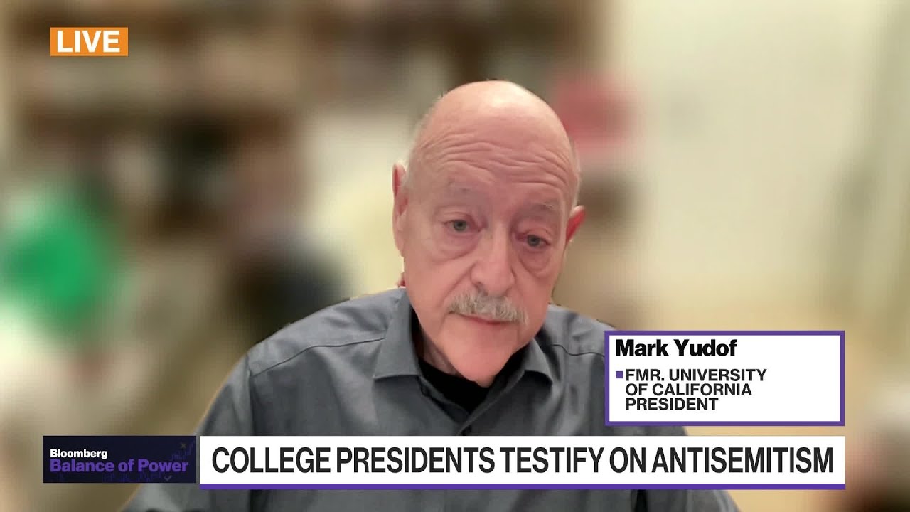 Mark Yudof on College Antisemitism Hearing
