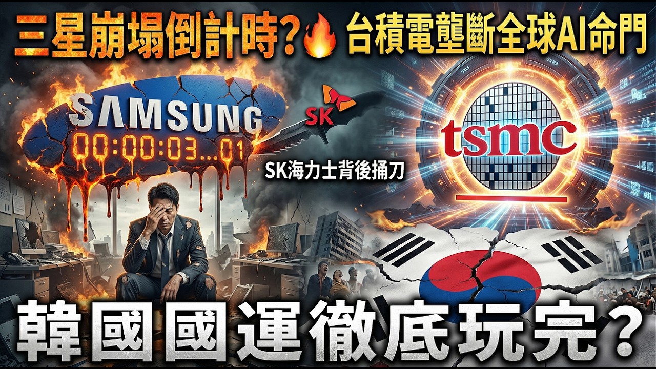 三星崩塌倒計時？🔥台積電壟斷全球AI命門，SK海力士背後捅刀，韓國國運徹底玩完？