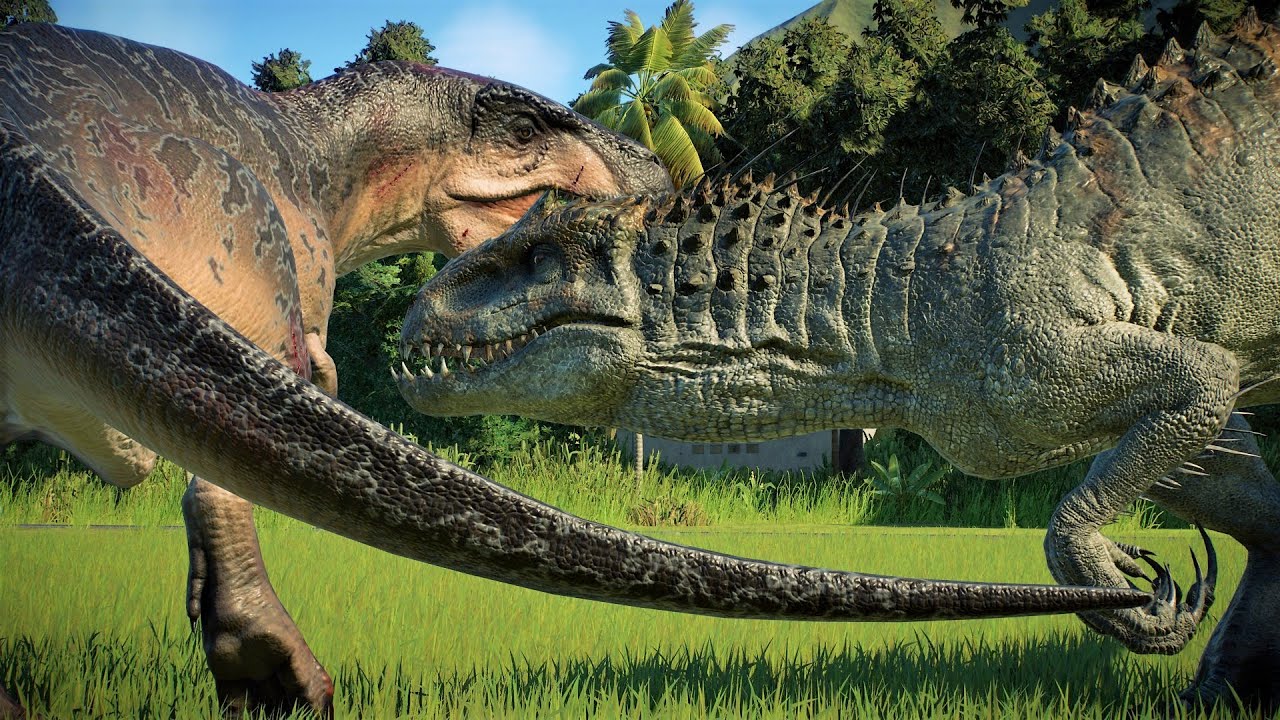 INDOMINUS REX VS ACROCANTHOSAURUS | Jurassic World Evolution 2