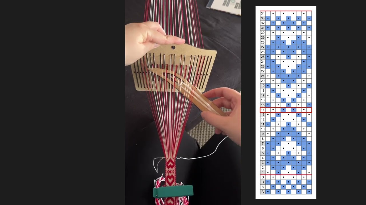 Band Weaving With 9 Pattern Threads